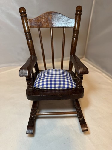 Vtg wooden tiny rocking - vtg,