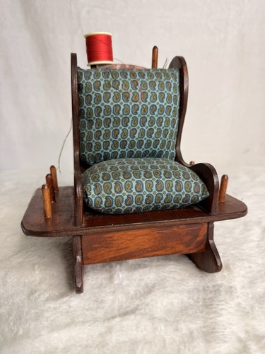 Vtg wood sewing - sewing, chair