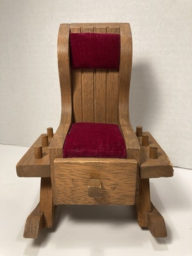 Vtg wooden sewing caddy - vtg.,