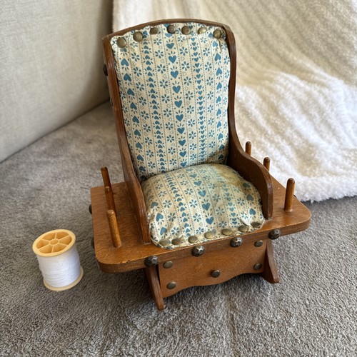 Vtg wooden sewing - vtg,