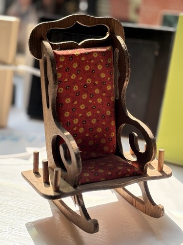 Vintage wooden rocking - wooden,