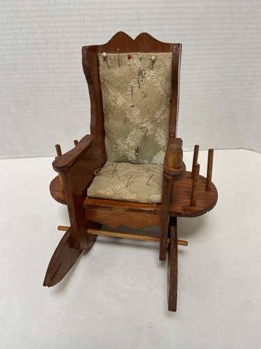 Vtg wooden rocking chair pin - wooden,