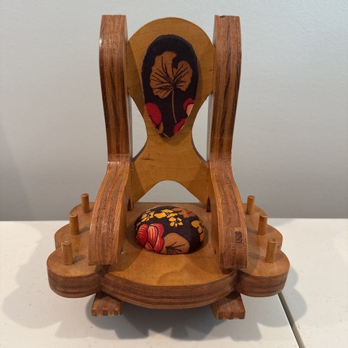 Vintage wooden sewing caddy - wooden,