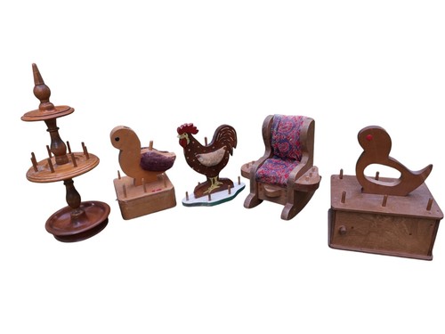 Vtg lot wooden sewing - lot,