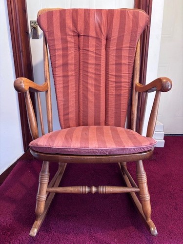 High back wooden rocking - , chair